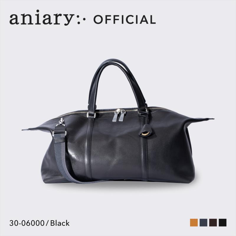 aniary|アニアリ】ボストンバッグ Ideal Leather 30-06000 Black
