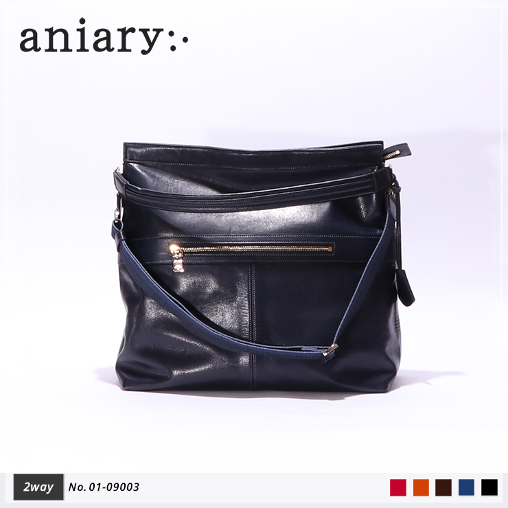 【aniary|アニアリ】2Wayショルダーバッグ Antique Leather 01-09003 Dark Blue