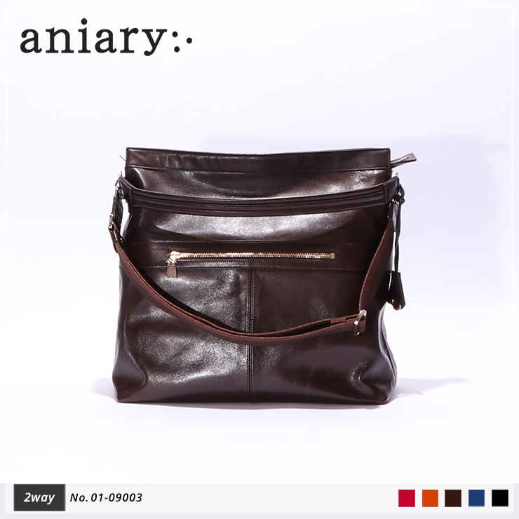 【aniary|アニアリ】2Wayショルダーバッグ Antique Leather 01-09003 Dark Brown