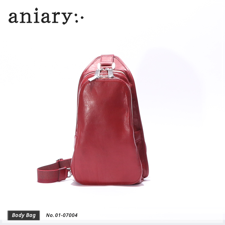 【aniary|アニアリ】ボディバッグ Antique Leather 01-07004 Cradinal Red