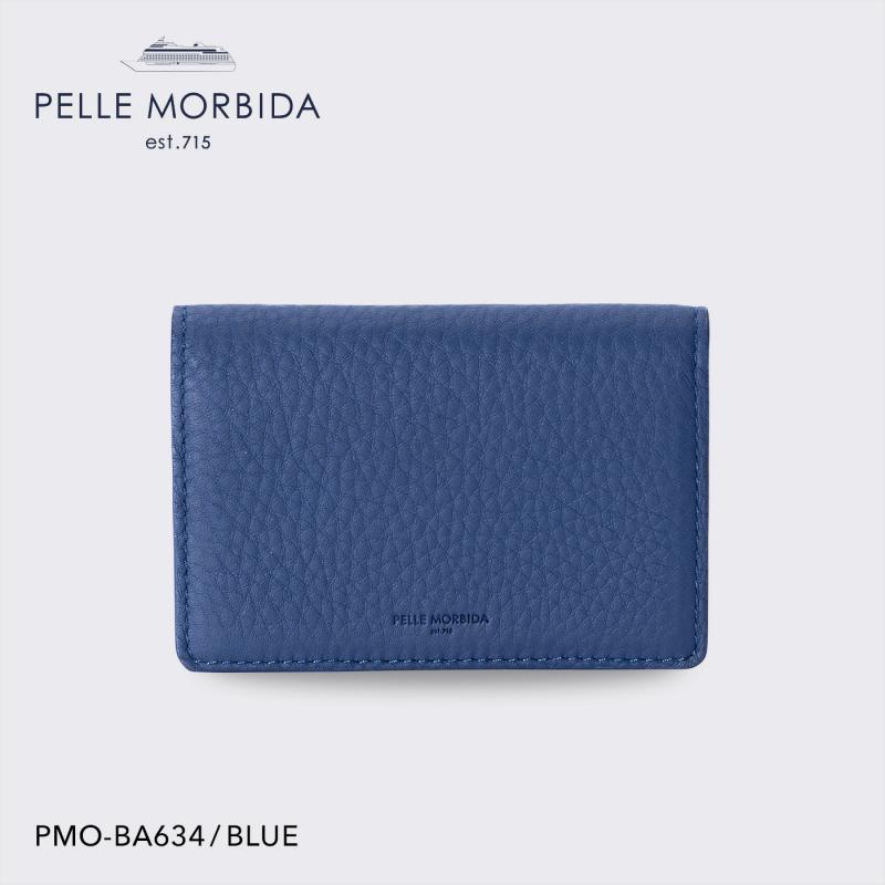 【正規取扱店】【PELLE MORBIDA ペッレモルビダ】バルカ 牛革 本革 レザー カード入れ メンズ【プレゼント ギフト】日本製 PMO-BA634 ブルー