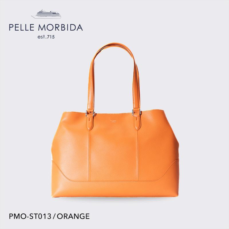 【正規取扱店】【PELLE MORBIDA ペッレモルビダ】コローレ 牛革 本革 レザー トート メンズ 【プレゼント ギフト】日本製 PMO-ST013 オレンジ