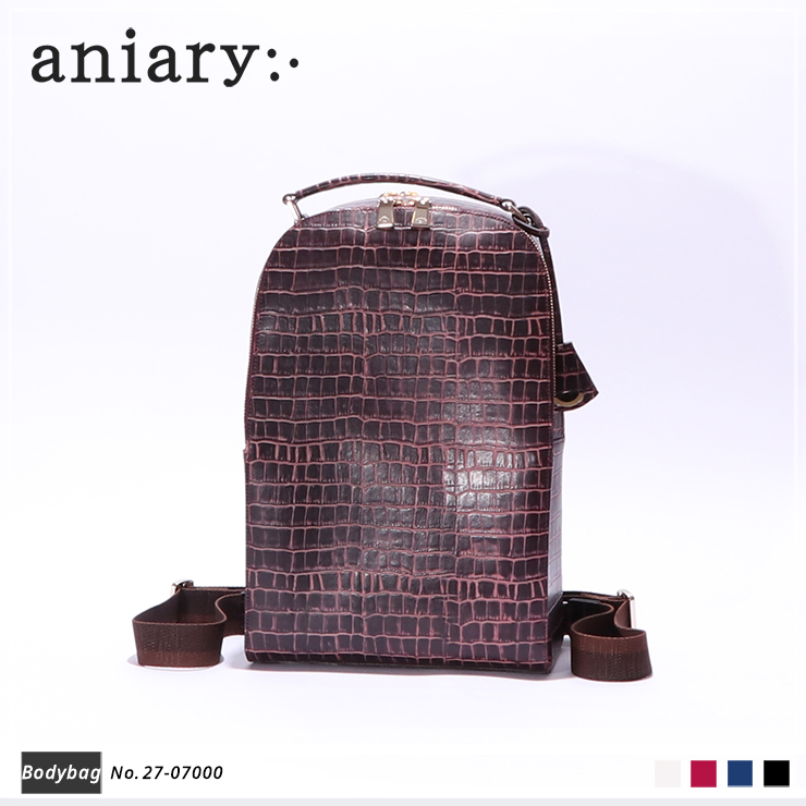 【aniary|アニアリ】ボディバッグ Tint Embossing Leather 27-07000 Bordeaux