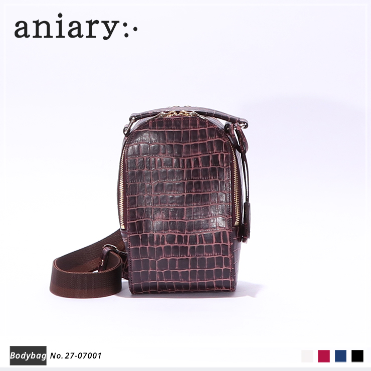 【aniary|アニアリ】ボディバッグ Tint Embossing Leather 27-07001 Bordeaux