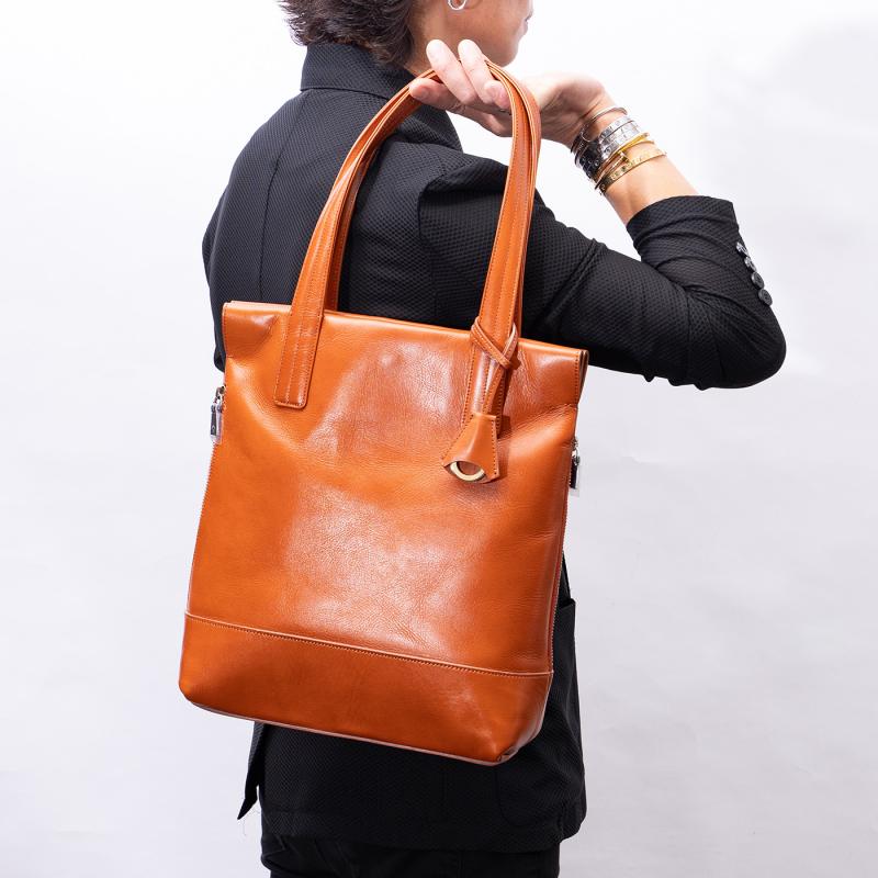 aniary|アニアリ】トートバッグ Antique Leather 01-02018 Dark Orange ...
