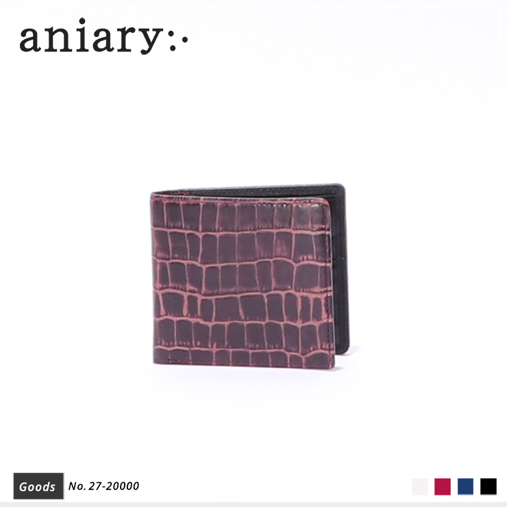 【aniary|アニアリ】ウォレット Tint Embossing Leather 27-20000 Bordeaux