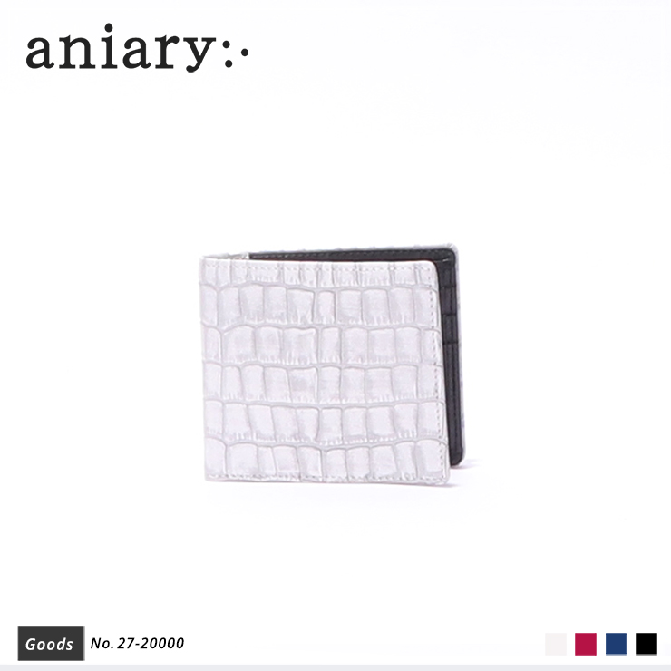 【aniary|アニアリ】ウォレット Tint Embossing Leather 27-20000 White