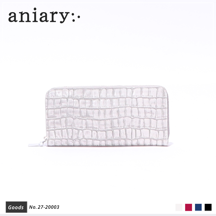 【aniary|アニアリ】ウォレット Tint Embossing Leather 27-20003 White