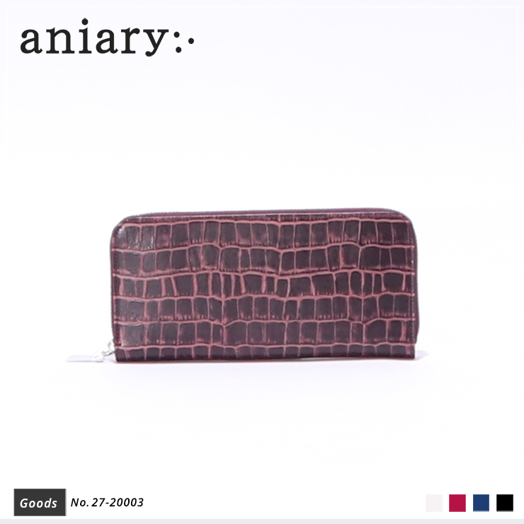 【aniary|アニアリ】ウォレット Tint Embossing Leather 27-20003 Bordeaux