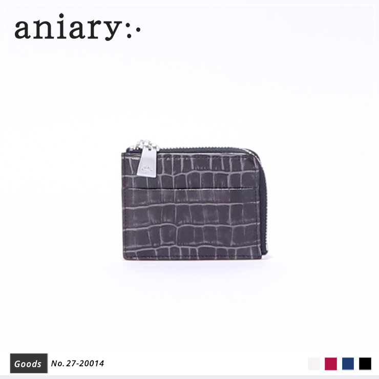 【aniary|アニアリ】コインケース Tint Embossing Leather 27-20014 Navy