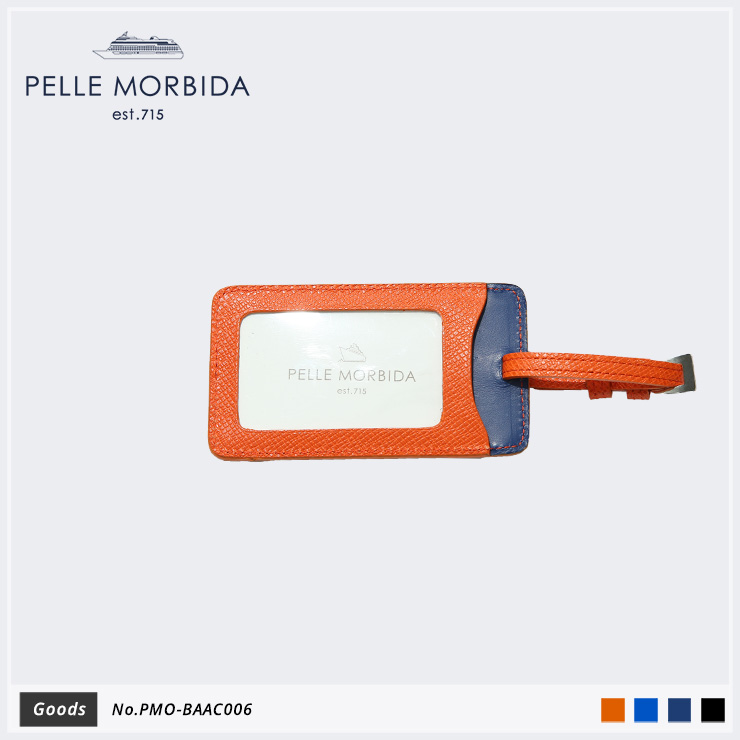 【PELLE MORBIDA|ペッレ モルビダ】ネームタグ Barca PMO-BAAC006 Orange