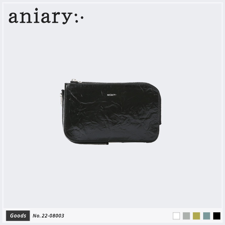 【aniary|アニアリ】マルチケース Rughe Leather 22-08003 Black