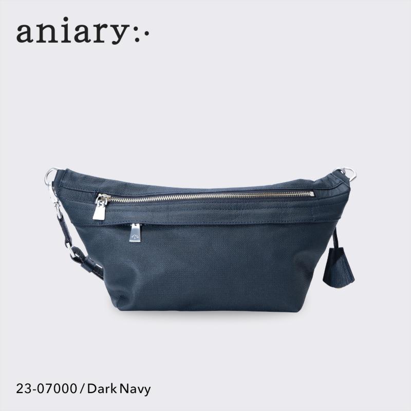 【aniary|アニアリ】ボディバッグ Crossing Leather 23-07000 ダークネイビー