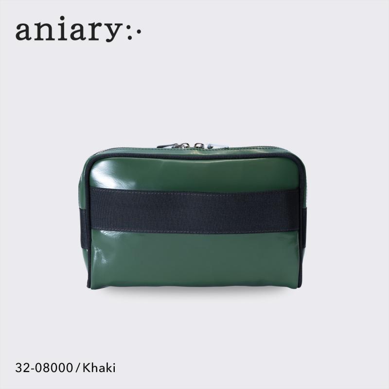 【aniary|アニアリ】クラッチ エフ-フィルム レザー 32-08000 カーキ