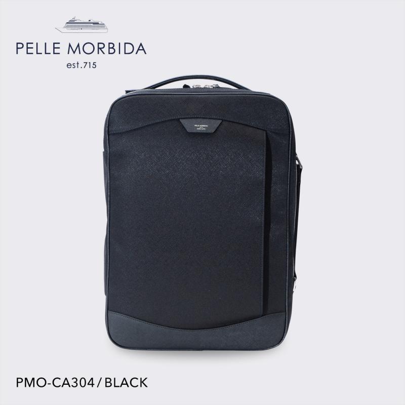 【PELLE MORBIDA ペッレモルビダ】キャピターノ 牛革 本革 レザー バックパック メンズ【ギフト】日本製 PMO-CA304 ブラック