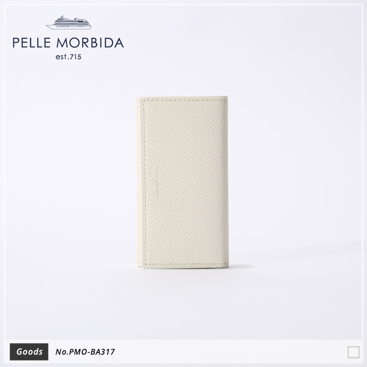 【PELLE MORBIDA|ペッレ モルビダ】キーケース Barca PMO-BA317 White