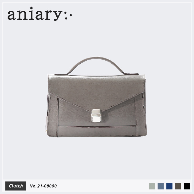 【aniary|アニアリ】クラッチバッグ Inheritance Leather 21-08000 Smoky Brown