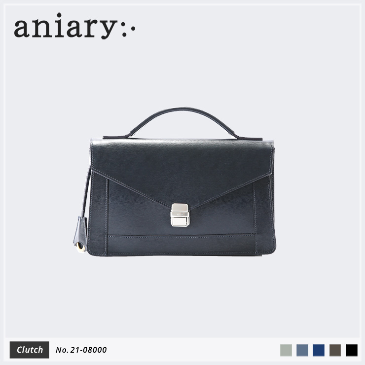 【aniary|アニアリ】クラッチバッグ Inheritance Leather 21-08000 Navy