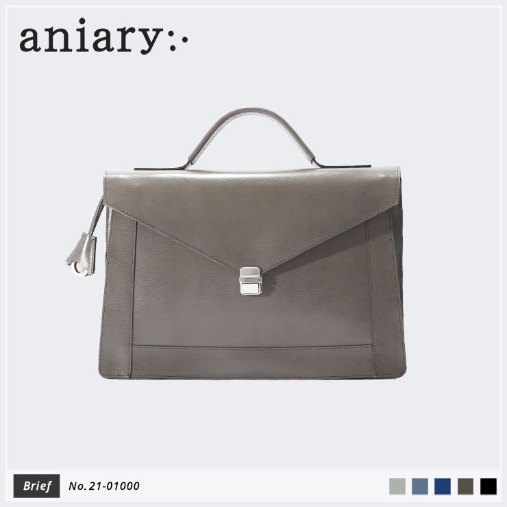 【aniary|アニアリ】ブリーフケース Inheritance Leather 21-01000 Smoky Brown