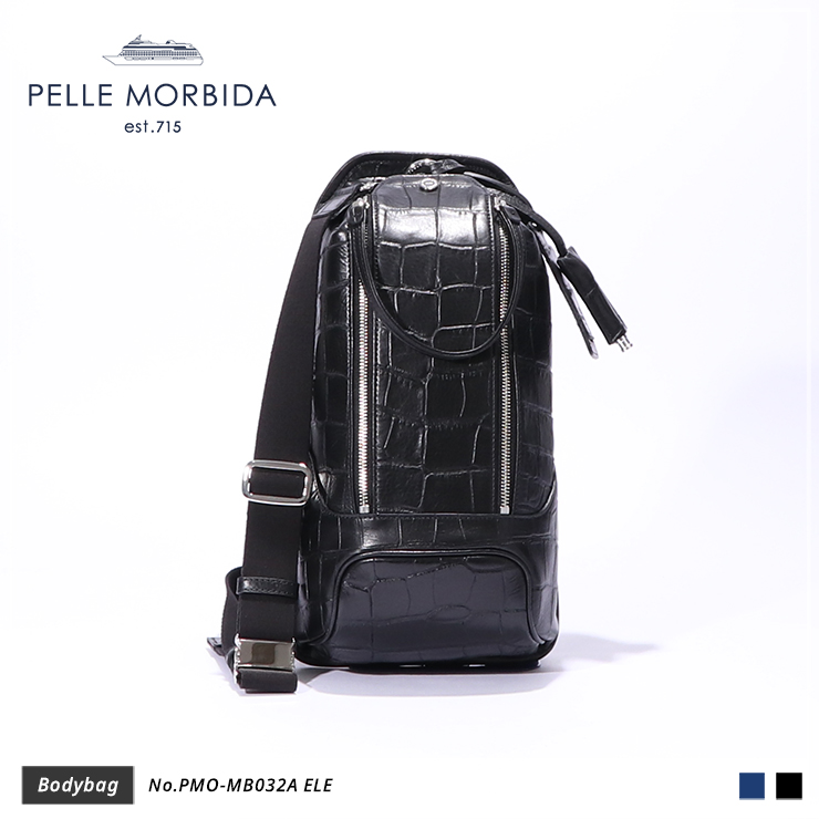 【PELLE MORBIDA|ペッレ モルビダ】ボディバッグ Maiden Voyage PMO-MB032A ELE Black